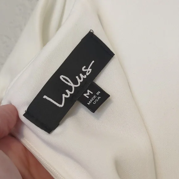 Lulu's Spoonful of Sass white fitted sleeveless ruffle trim bodycon mini dress - Picture 14 of 15